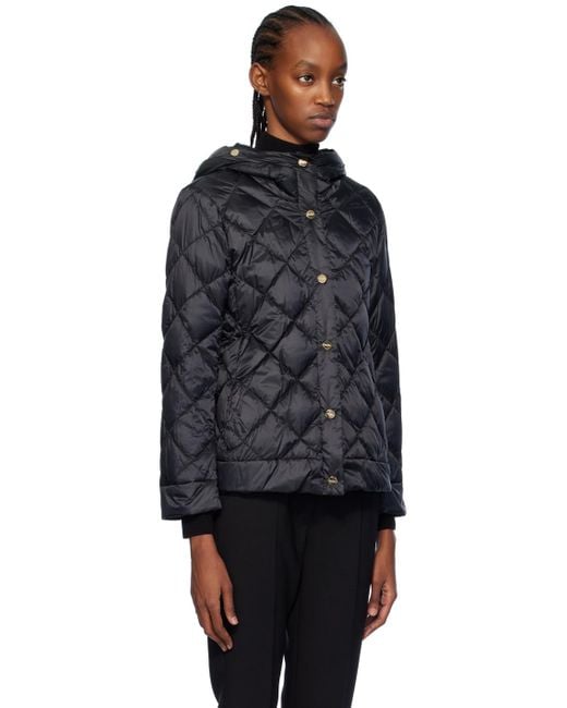 アウトレット★ MaxMara リバーシブルダウンジャケット RISOFT Black Risoft Reversible Down Jacket by Max Mara on Sale