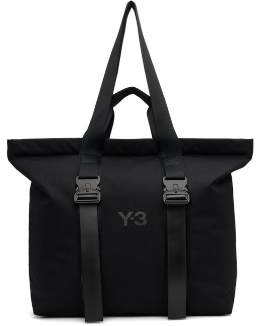 Y-3 Black Shopper Tote for men