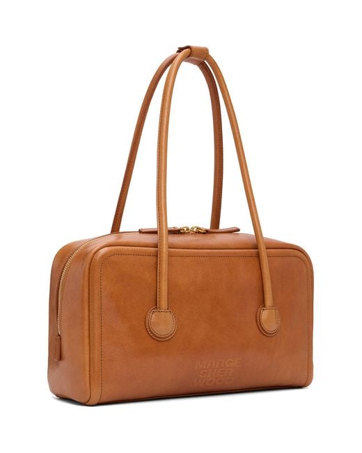 MARGE SHERWOOD Brown Soft Boston Small Bag