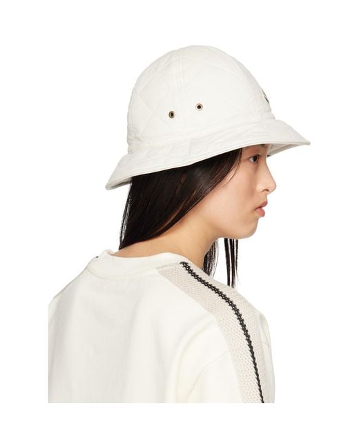 Moncler Natural Off- Quilted Bucket Hat