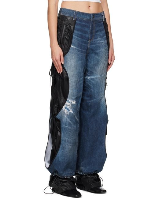 ANDERSSON BELL Trompe L'Œil Layered Tying Jeans in Blue | Lyst