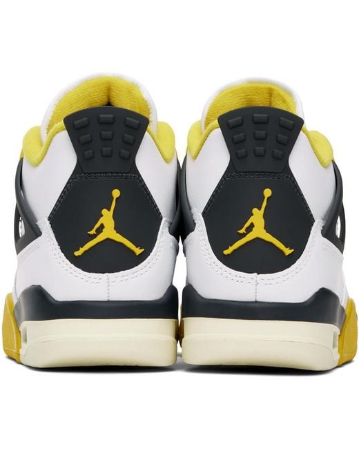 Baskets rétro air jordan 4 blanches Nike en coloris Black