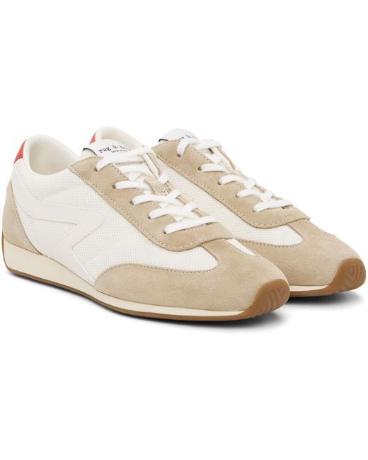 Baskets Rétro Étroites Blanc Cassé Et Rag & Bone en coloris Black