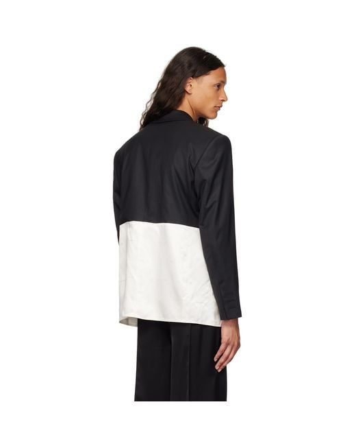 Peter Do Black Off- Combo Classic Blazer for men