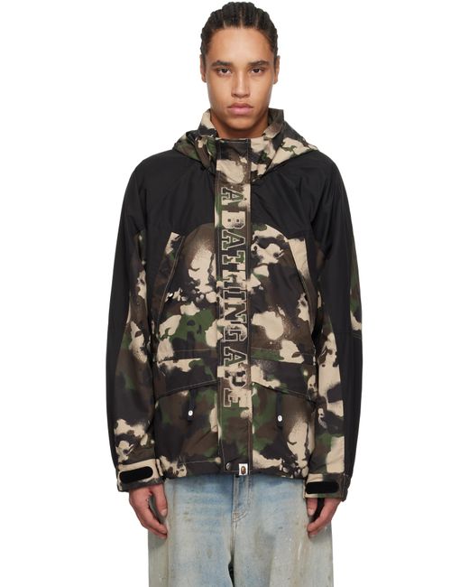 Blouson De Planche À Neige Kaki À Motif Camouflage Map A Bathing Ape pour homme en coloris Black