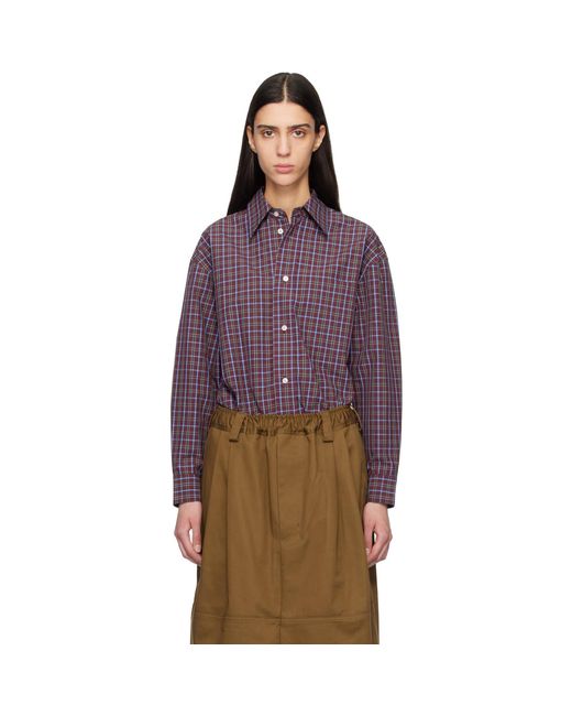 MERYLL ROGGE Purple Burgundy Classic Shirt