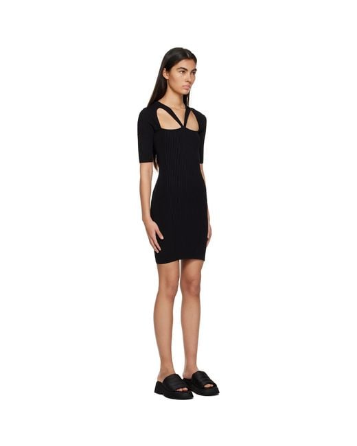 Ganni Black Cutout Minidress