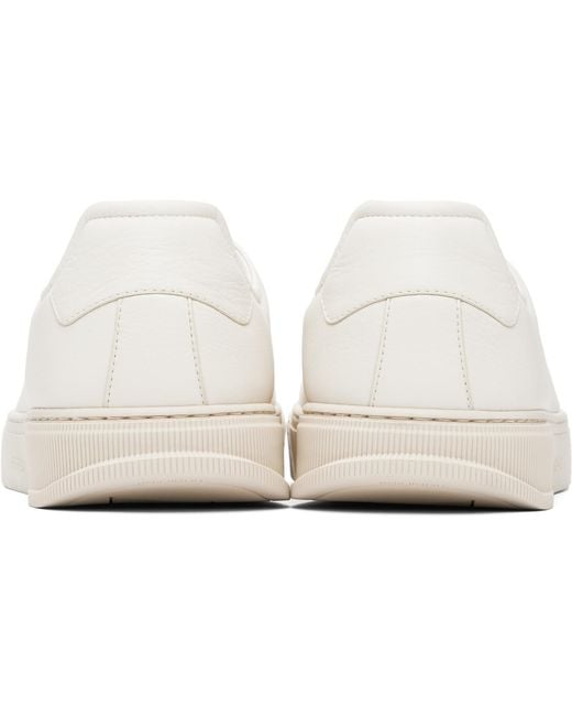 Ferragamo White Off- Elastic Lace Sneakers for men
