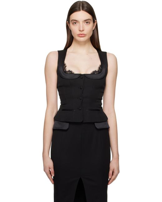 Agent Provocateur Black Julietta Vest | Lyst