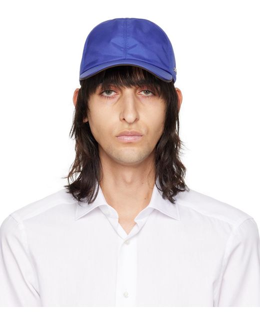 Zegna Blue Technical Fabric Baseball Cap for men