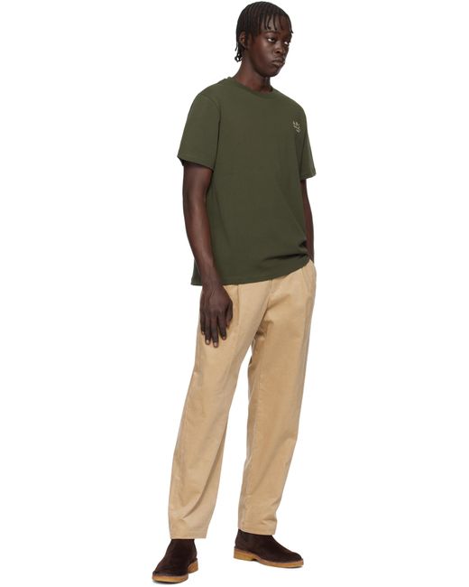 A.P.C. Green Khaki Standard 'Rue Madame' T-Shirt for men