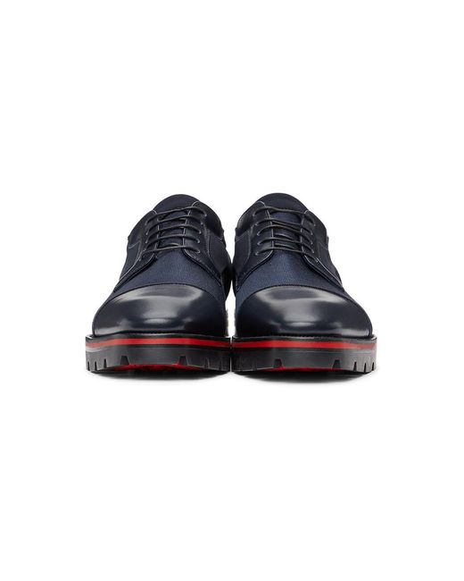 Christian Louboutin Neoprene Navy Mika Sky Flat Derbys in Blue for Men - Lyst
