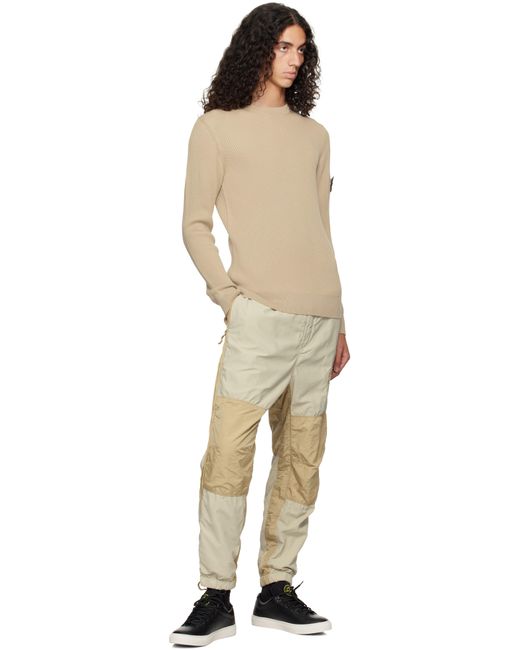 メンズ Stone Island ベージュ ブラッシュド ナイロン スウェットパンツ Natural