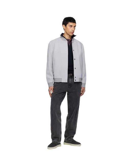 Boss Black Cotton Bomber Jacket for men