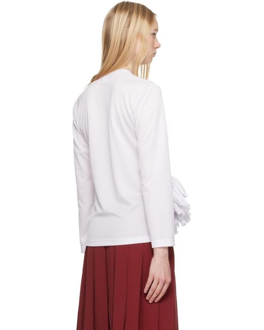 Comme des Garçons Red Polyester Back Pin Mesh T-Shirt