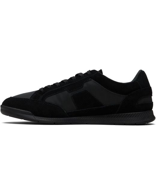 Boss Black Satin Low Sneakers for men