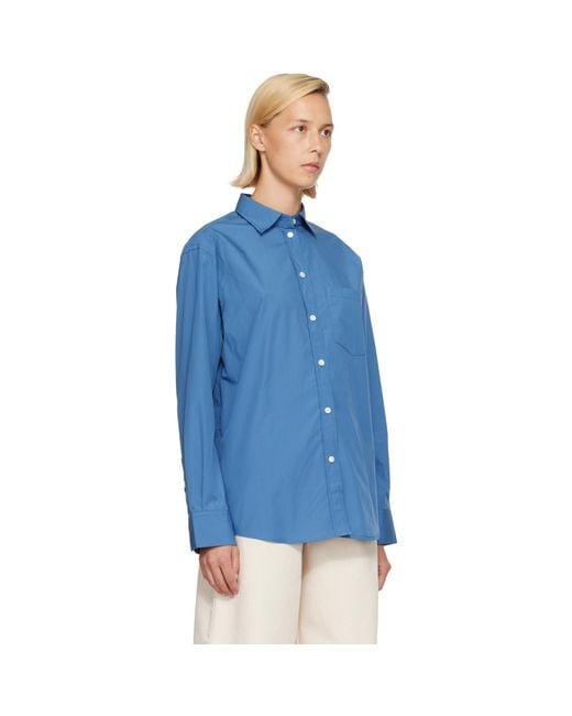Rohe Blue Classic Fit Shirt