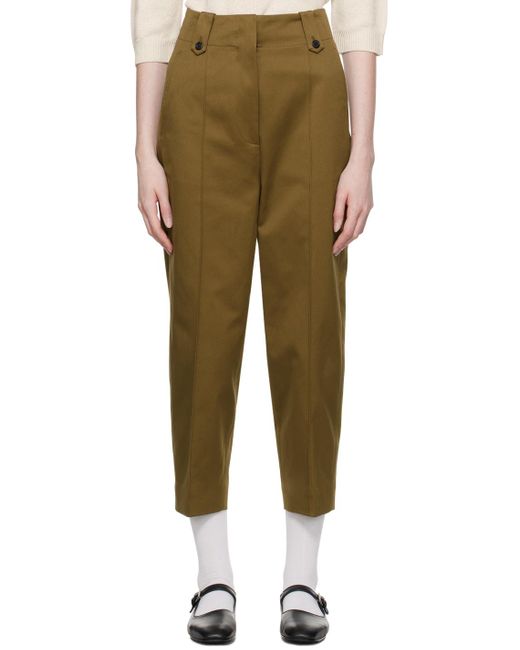 Margaret Howell Green Cropped Trousers