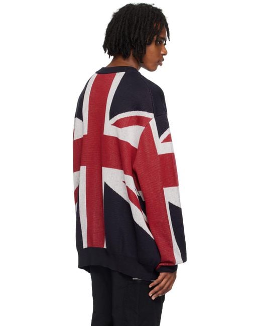 TAKAHIROMIYASHITA The Soloist Red Union Jack Sweater for men