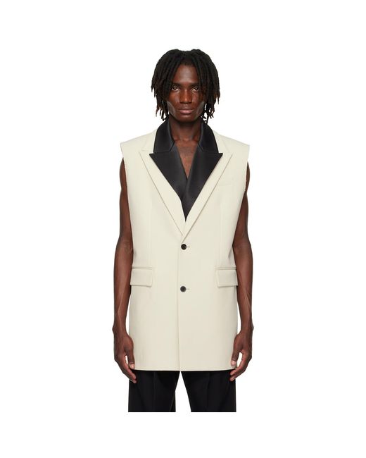 Jean Paul Gaultier Black Ssense Exclusive & Double Layer Sleeveless Blazer for men