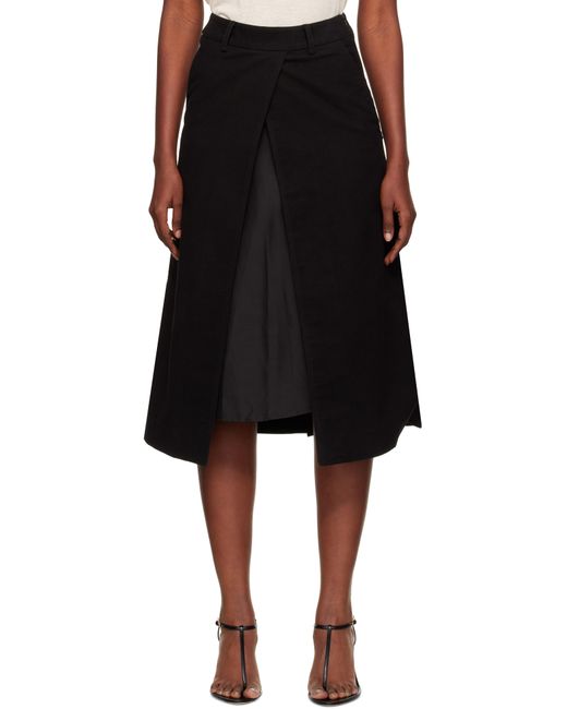 GIA STUDIOS Black Grace Midi Skirt