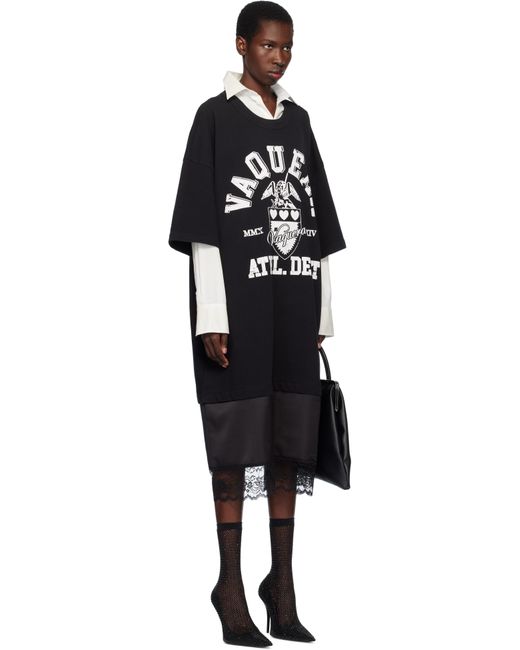 VAQUERA ブラック Slip Skirt Tall Tee マキシワンピース Black