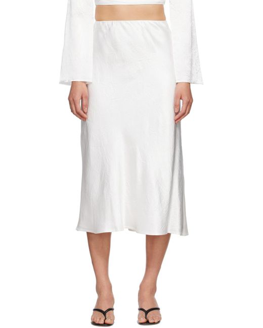 Third Form Satin Ssense Exclusive Crush Midi Skirt In White Lyst 