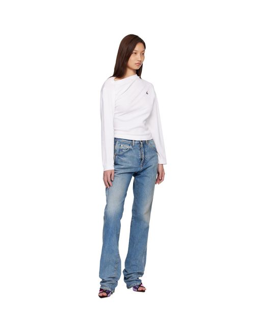 Vivienne Westwood White Long Sleeve Hebo Top