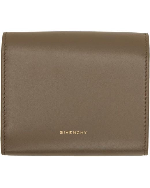Givenchy Metallic Taupe 4g Trifold Wallet