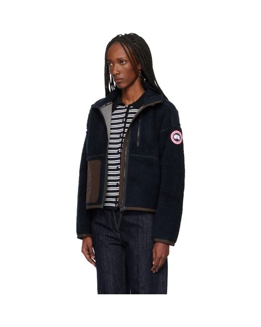 Canada Goose Black Simcoe Zip Up Fleece Jacket