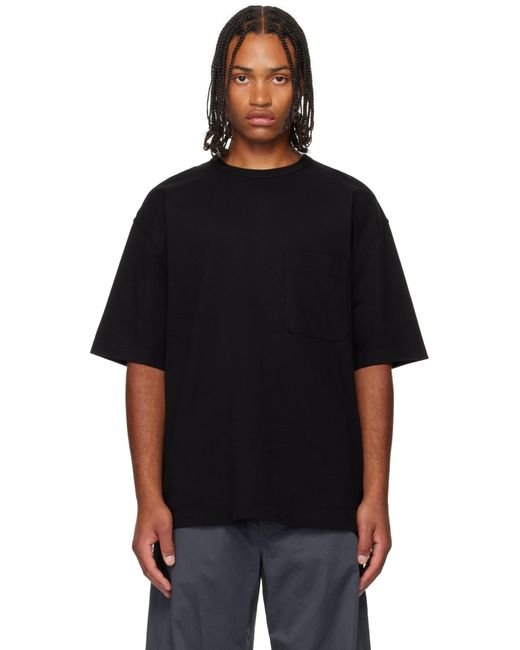 Lemaire Black Boxy Short Sleeve T-Shirt for men