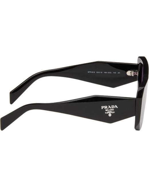Prada Black Large Square Symbole Sunglasses