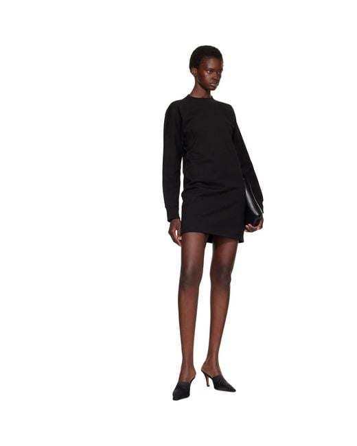 Jil Sander Black Crewneck Minidress