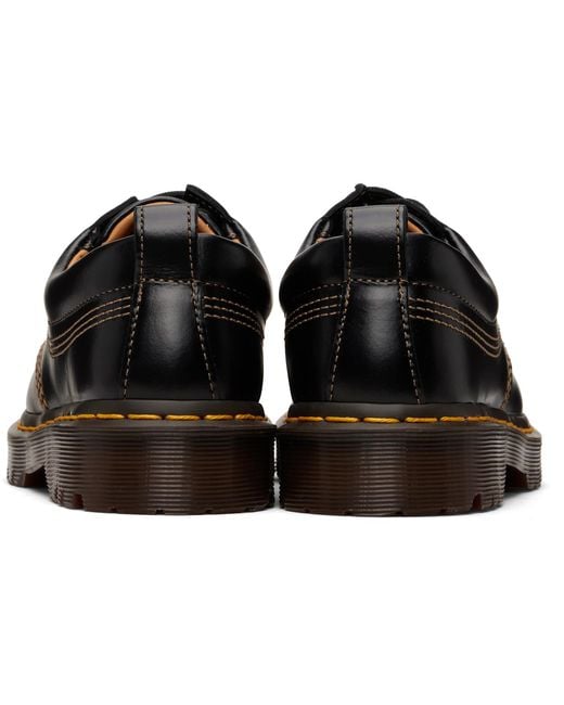 Dr. Martens Black Lowell Leather Moc Toe Derbys