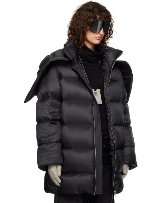 Rick Owens Moncler + ブラック Cyclopic フードジャケット Black