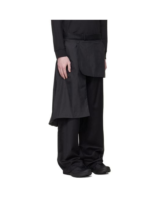 HELIOT EMIL Black Levade Tailored Trousers for men