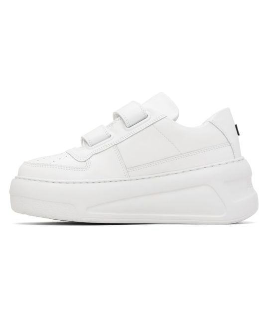 Acne Black Velcro Strap Platform Sneakers