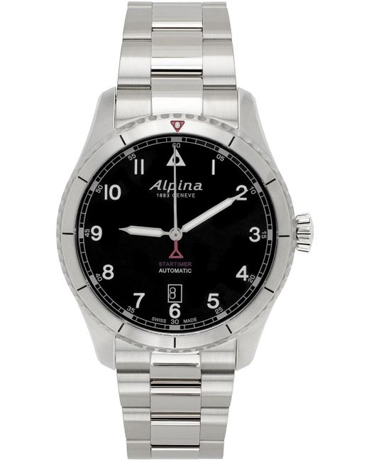 Alpina Black Startimer Pilot Automatic Watch for men