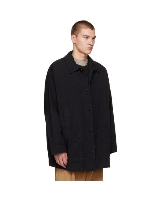 Casey Casey Black Double Cot Weiping Jacket for men