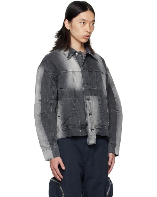 Eckhaus Latta Black 'El Jacket Redux' Denim Jacket for men