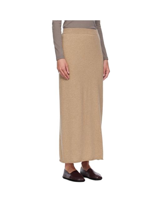Lisa Yang Natural Charlotta Midi Skirt