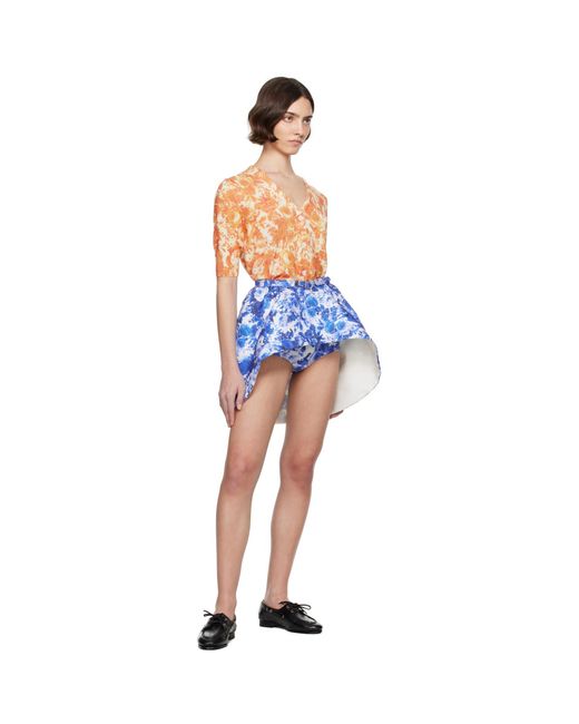 Bally Blue Silk Miniskirt