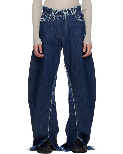 Bianca Saunders Blue Ess Jeans for men