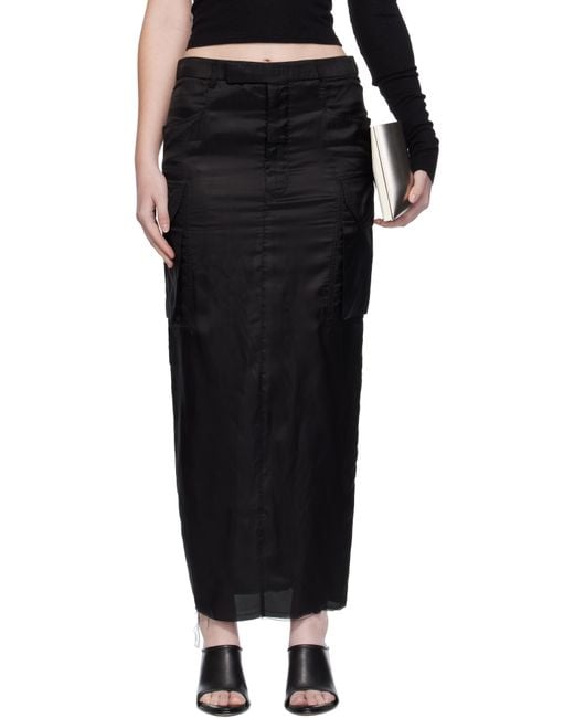 Rick Owens ブラック Concordians Firbanks ミディアムスカート Black