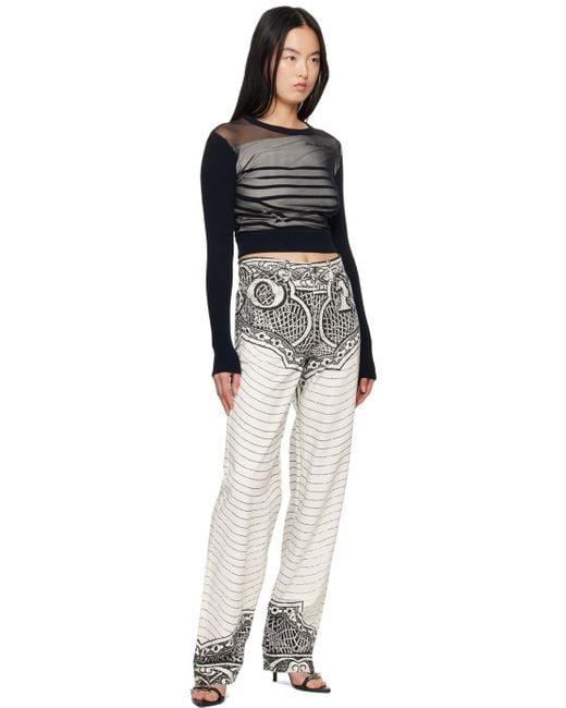 Jean Paul Gaultier &ホワイト The Cartouche ジーンズ Black
