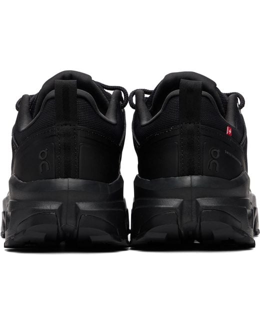 On Shoes Black Cloudrock Low Waterproof Sneakers for men