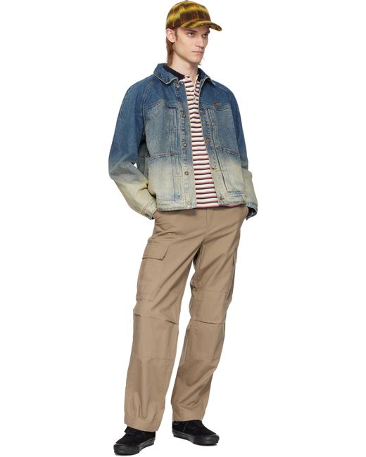 Dime Blue Faded Denim Jacket for men