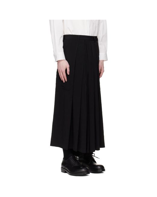 Yohji Yamamoto Black Ta Tuxedo Hakama Trousers for men