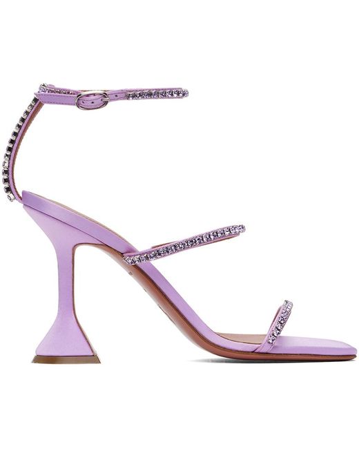 AMINA MUADDI Pink Gilda Heeled Sandals