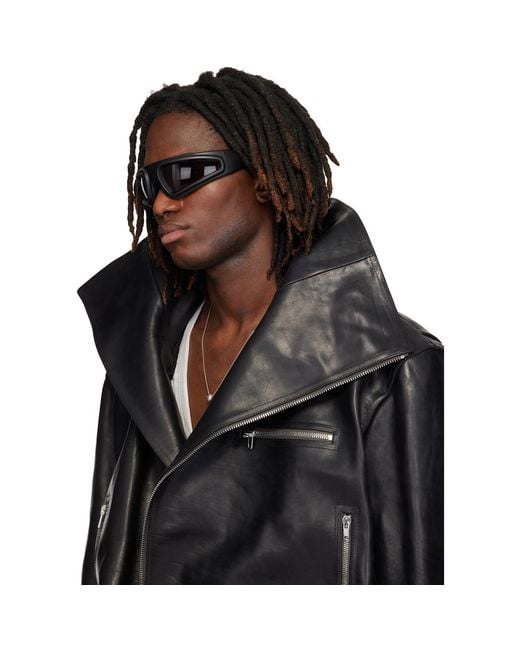 Rick Owens Black Temple Ryder Sunglasses for men
